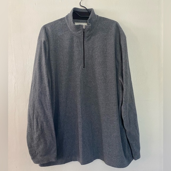 Old Navy Gray Fleece Pullover Sweatshirt Men’s Size XXL Quarter Zip Warm Top - Picture 8 of 8